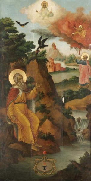 A monumental icon of Saint Elijah