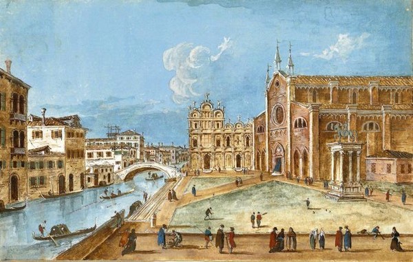 A view of the church SS Giovanni e Paolo and the Scuola San Marco Venice