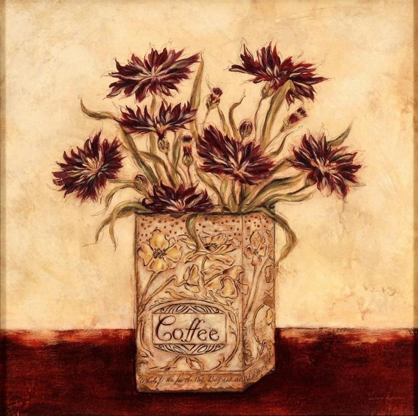 Баночка "Cofee" с цветами