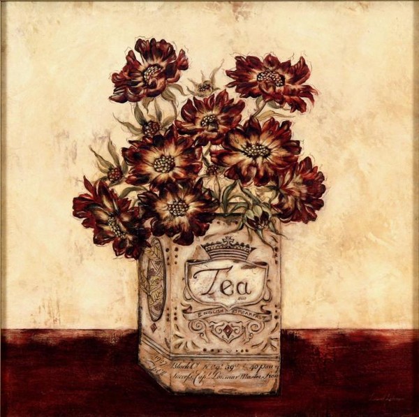 Баночка "Tea" с цветами