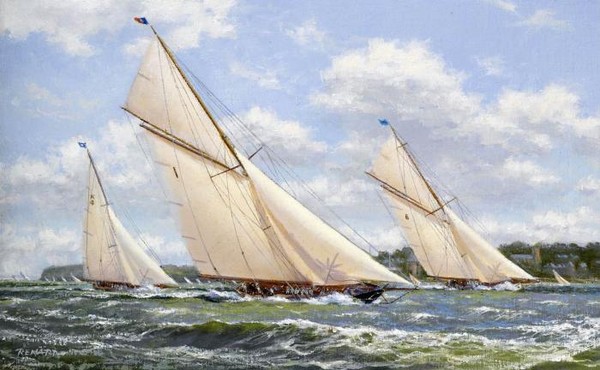 Cambria and Lulworth off the Royal Yacht Squadron; Cambria and Candida off Norris Castle 2