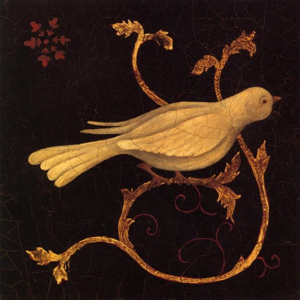 Декоративная композиция птица счастью клювом вверх