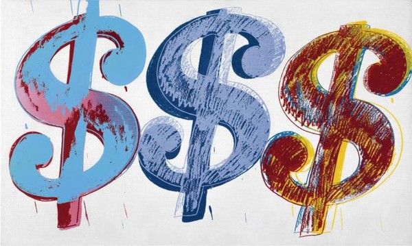 DOLLAR три раза, бирюзовый голубой коричневый