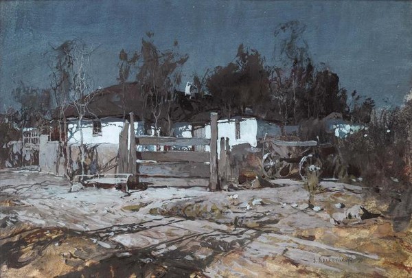 Evening falls on the farm