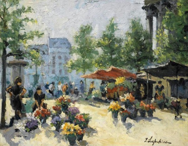 FLOWER MARKET AT THE MADELEINE PARIS
