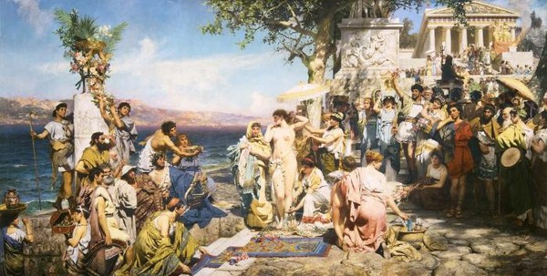 Фрина на празднике Посейдона в Элевсине. 1889.