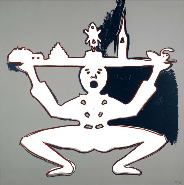 HANS CHRISTIAN ANDERSEN композиция фигура держит поднос с миром