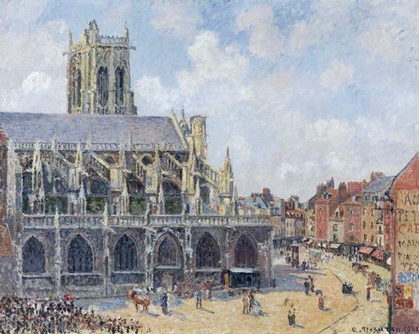 L-ÉGLISE-SAINT-JACQUES-À-DIEPPE,-MATIN,-SOLEIL