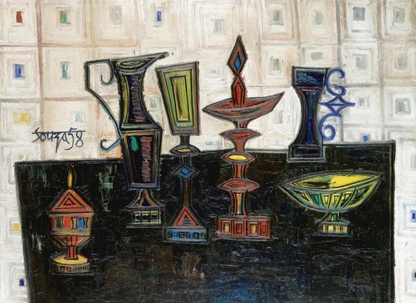 Наюрмор на темном столе