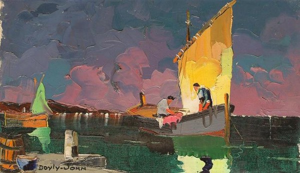 Night Fisherman off the coast