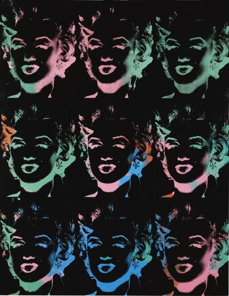 NINE MULTICOLOURED MARILYNS REVERSAL SERIES