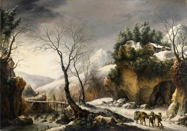 PAYSAGE D HIVER PROBABLEMENT LE TUNNEL TRAVER