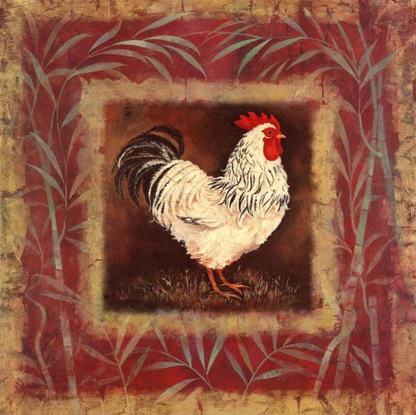 Петушок в темно бордовом