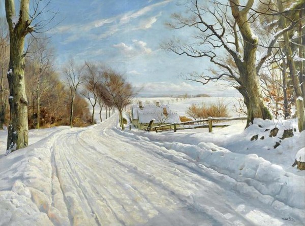 SNEDÆKKET VEJ (A SNOW-COVERED ROAD)