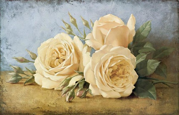 Три розы на столе I