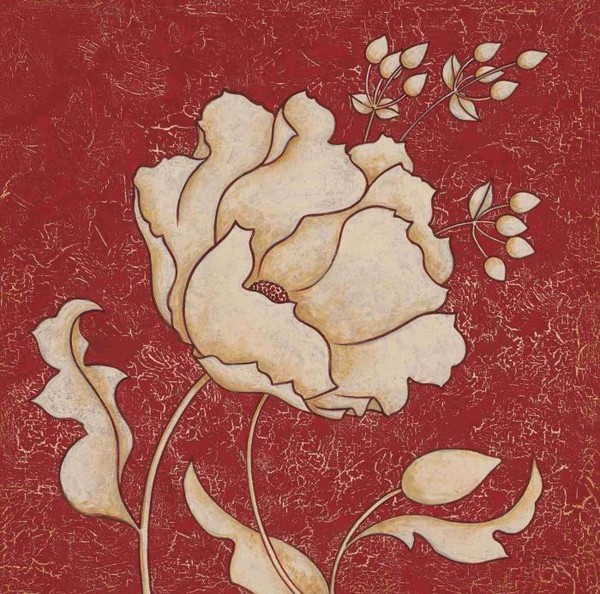 Цветок на красном 1