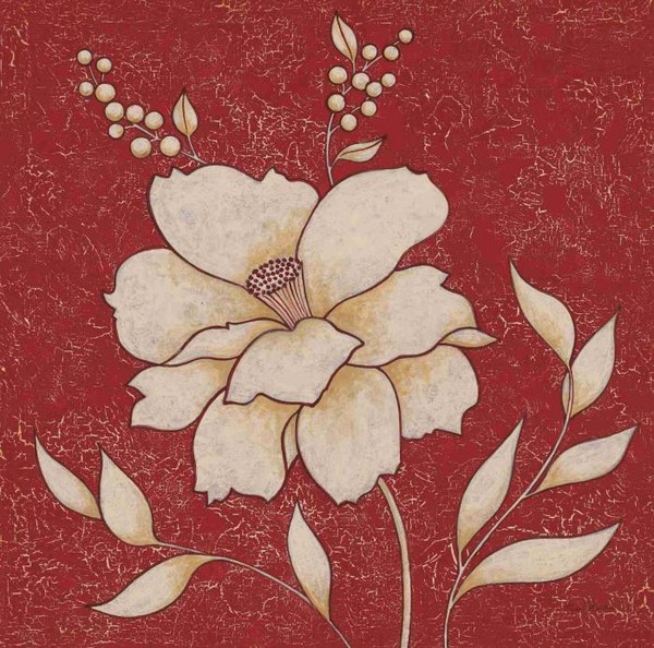 Цветок на красном 2