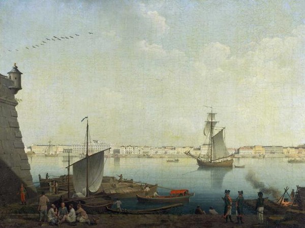 Вид на Неву от Петропавловской крепости