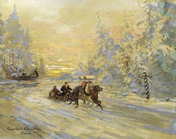 WINTER SUNSET WITH TROIKA