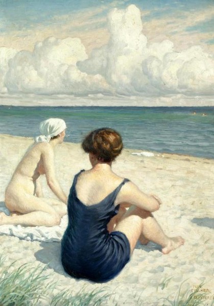 women on the beach at falsterbo