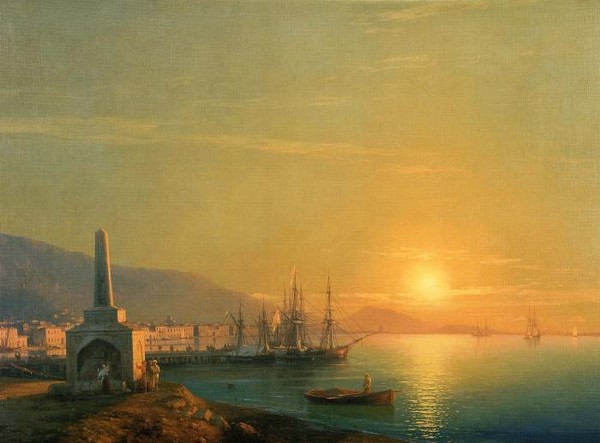 Закат солнца в Феодосии. 1855.