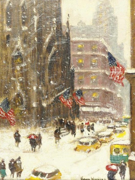 Зима на улицах Нью Йорка