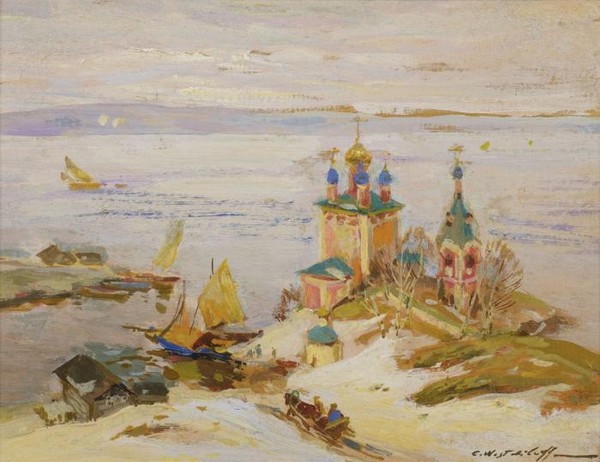 Зимняя сцена на Волге 2