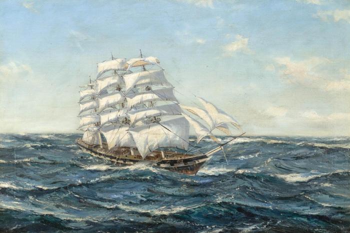 A TEA CLIPPER IN FINE WEATHER