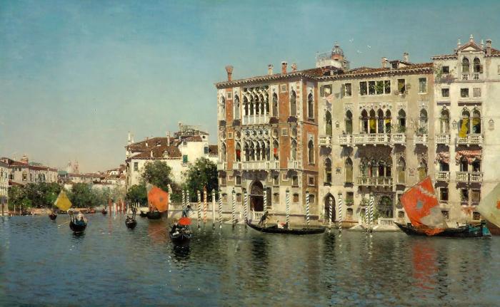 A view of Palazzo Cavalli and Palazzo Barbaro on the Grand Canal