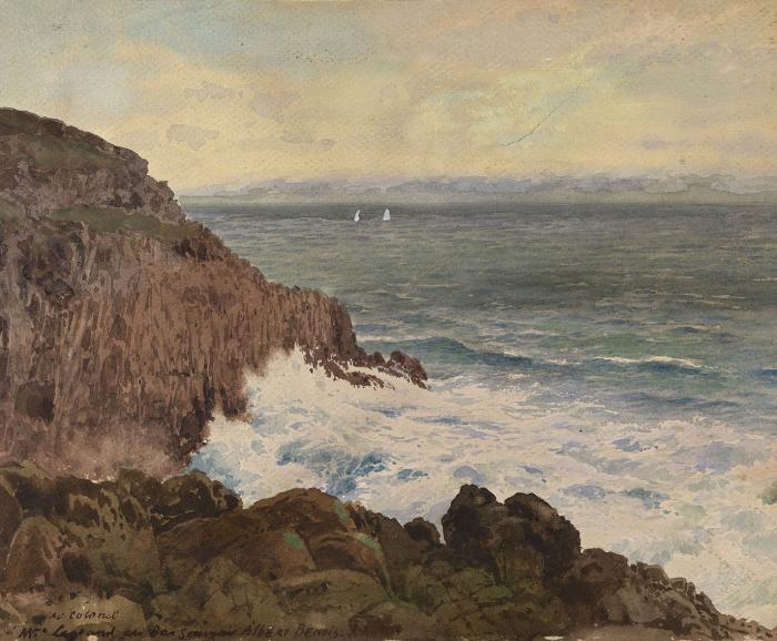 Берег Средиземного моря в шторм