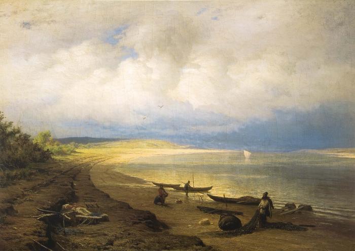 Берег Волги после грозы. 1871.