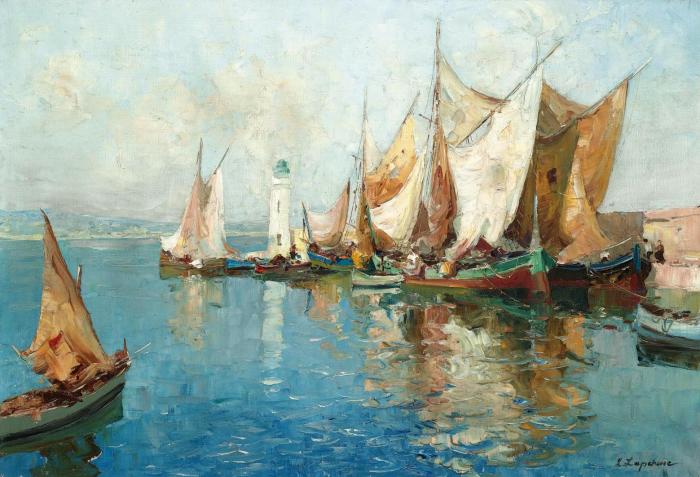 BOATS IN A HARBOUR