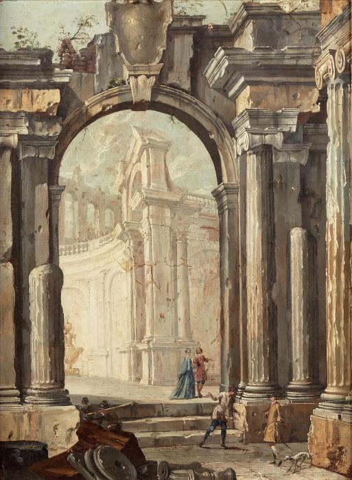 Bologna Elegant figures amongst ruins