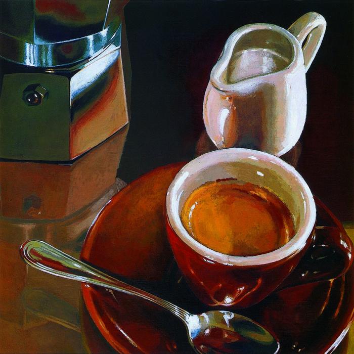 Чай, молоко в кафе Милана