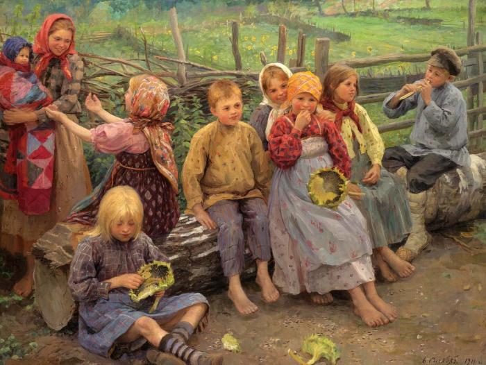 CHILDREN WITH SUNFLOWERS