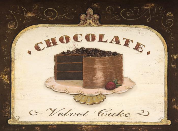 Chocolate velvet cake.