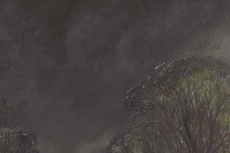 Фрагмент A Barnyard in the Snow