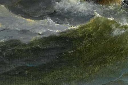 Фрагмент A Paddle Steamer in Heavy Seas