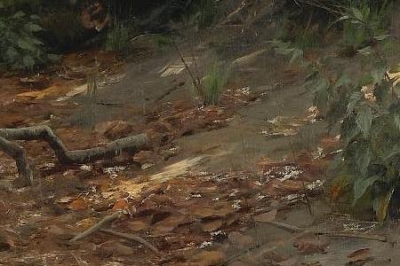 Фрагмент A STREAM THROUGH THE GLEN, DEER IN THE DISTANCE