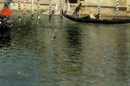 Фрагмент A view of Palazzo Cavalli and Palazzo Barbaro on the Grand Canal