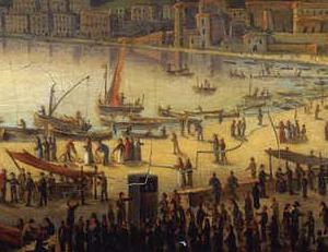 Фрагмент A VIEW OF THE BAY OF NAPLES WITH THE MOUNT VESUVIUS IN THE BACKGROUND