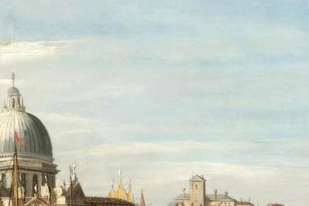 Фрагмент A VIEW OF THE DOGANA AND SANTA MARIA SALUTE ON THE GRA