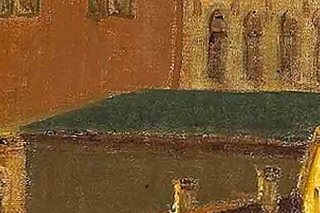 Фрагмент A view of  the  Doge Palace with a figure in a gondola