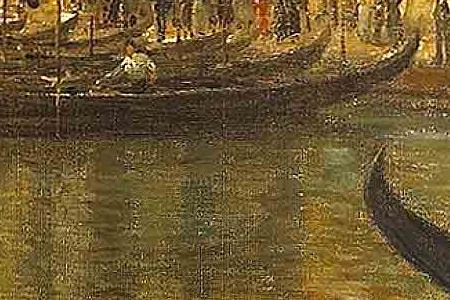 Фрагмент A view of  the  Doge Palace with a figure in a gondola