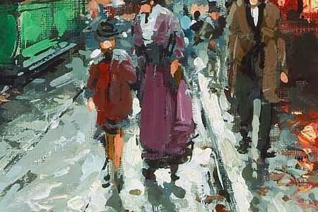 Фрагмент A view of the flower market at Place de la Madeleine