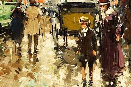 Фрагмент A view of the Place de la Madeleine