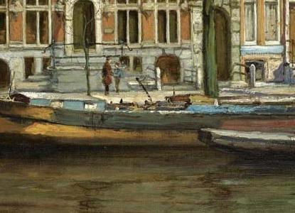 Фрагмент A VIEW ON HET HUIS MET DE HOOFDEN AT THE KEIZERSGRACHT AMSTERDAM