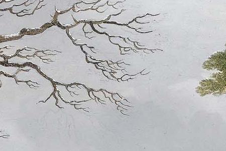 Фрагмент A winter landscape with figures carrying firewood on a village pat-ore Bolognese fecit