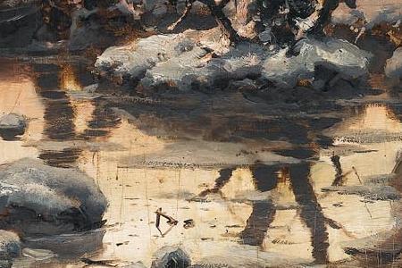 Фрагмент A winter sunset