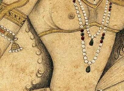 Фрагмент A WOMAN SEATED ON A BALCONY-India Kishangarh 1760